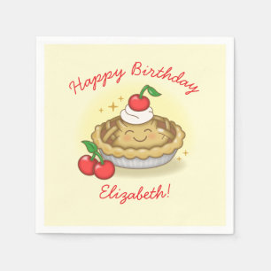 Cutie Pie Birthday Party Kids Cherry Napkin