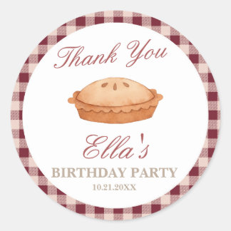 Cutie Pie Birthday Round Sticker