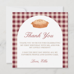 Cutie Pie Birthday Thank You Card