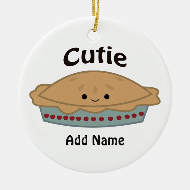 Cutie Pie Ceramic Tree Decoration (Front)