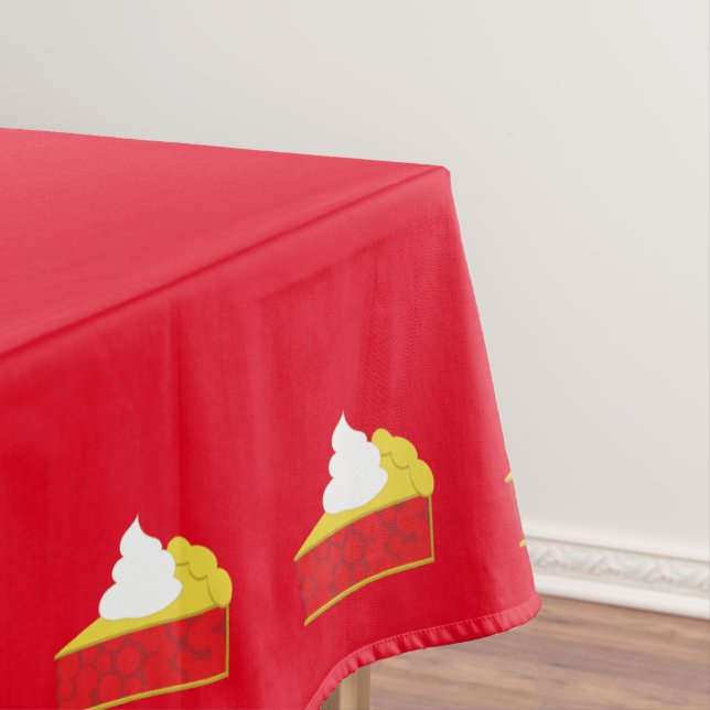 Cutie Pie Cherry 1st Birthday Party Theme Tablecloth (In Situ)