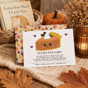 Cutie Pie Fall Baby Shower Books for Baby Enclosure Card