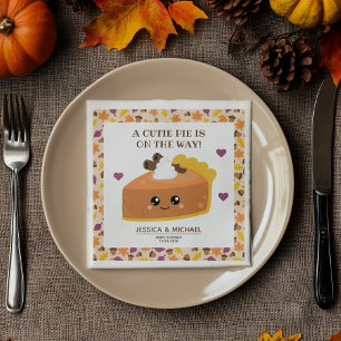 Cutie Pie Fall Baby Shower Napkin
