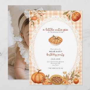 Cutie Pie First Birthday Invitation