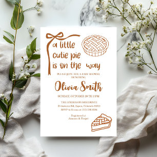 Cutie Pie is on the Way, Fall Baby Shower Invitation