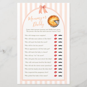 Cutie Pie Orange Gingham Mummy or Daddy Game