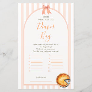 Cutie Pie Orange Gingham What's in Diaper Bag