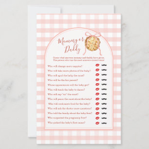 Cutie Pie Pastel Pink Gingham Mummy or Daddy Game