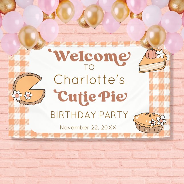 Cutie Pie Pumpkin Birthday Welcome Banner (Creator Uploaded)