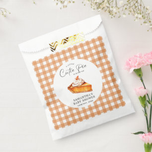 Cutie Pie Pumpkin Fall Gingham Baby Shower  Favour Bags