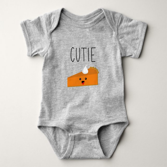 Cutie Pie Pumpkin Pie Baby Bodysuit (Front)