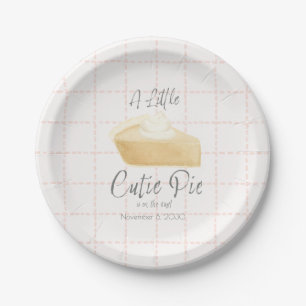 Cutie Pie Pumpkin Pie Paper Plates - Fall Baby 