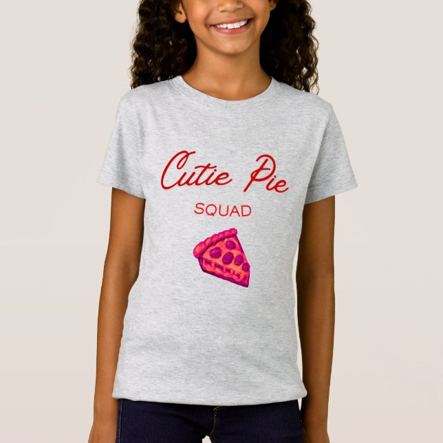 Cutie Pie Squad Girls’ Valentine  T-Shirt (Front)