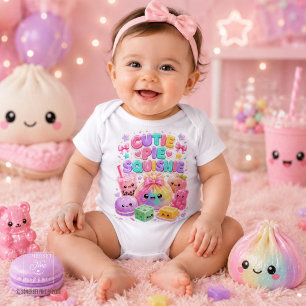 Cutie Pie Squishie Cute Dumpling Bubble Tea Baby Bodysuit