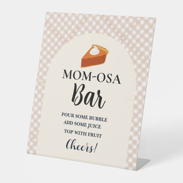 Cutie Pie Thanksgiving  baby shower Favour sign (Front)