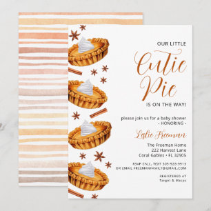 Cutie Pie Thanksgiving Baby Shower Invite