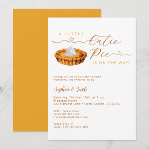 Cutie Pie Thanksgiving Baby Shower Invite