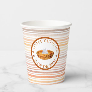 Cutie Pie Thanksgiving Baby Shower Paper Cups