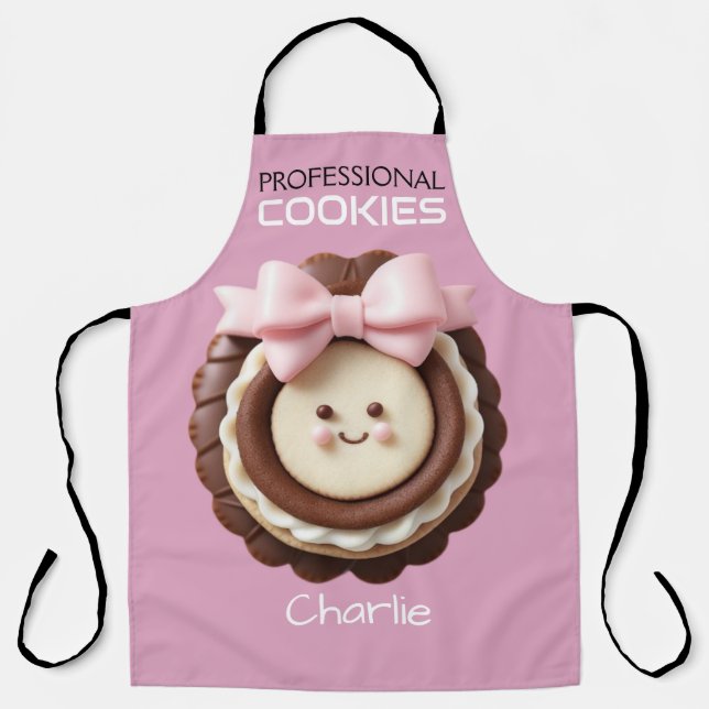 Cutie Pink Chocolate Cookie/All-Over Print Apron (Front)