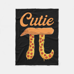 Cutie Pizza Pi Day Vintage Retro Math Lover Fleece Blanket