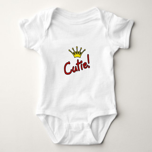 Cutie! - Princess Crown Baby Bodysuit (Front)