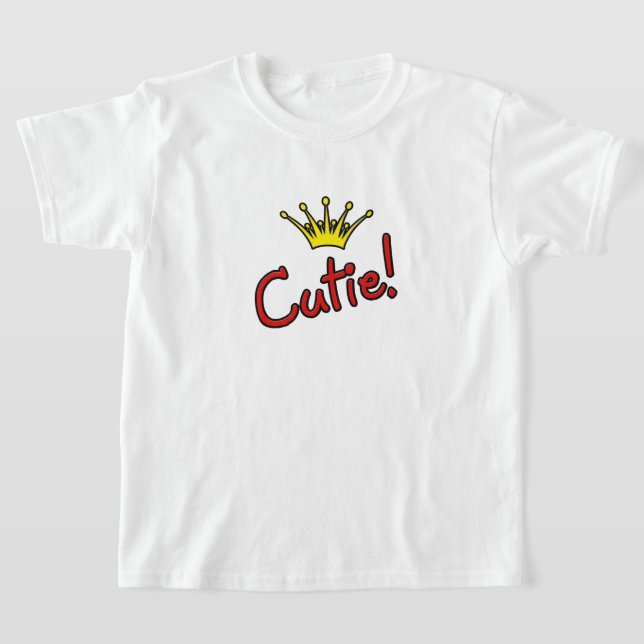 Cutie! - Princess Crown T-Shirt (Laydown)