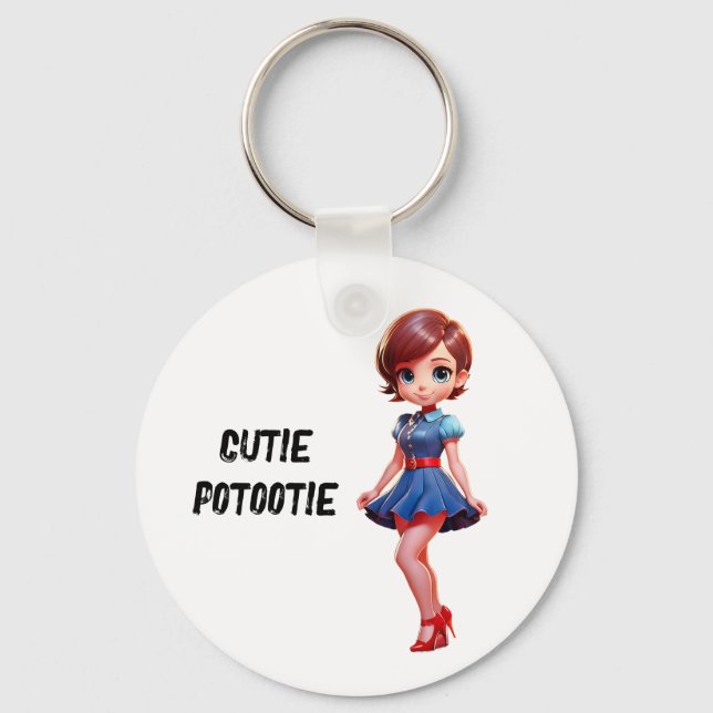 cutie putootie key ring (Front)