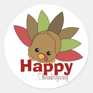 Cutie Turkey Classic Round Sticker