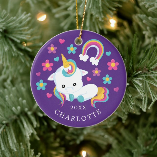 Cutie Unicorn Christmas Ornament (Tree)