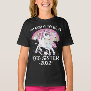 Cutie Unicorn i’m going to be a Big Sister 2022 T-Shirt