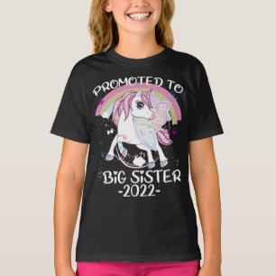 Cutie Unicorn Promoted to Big Sister 2022 T-Shirt