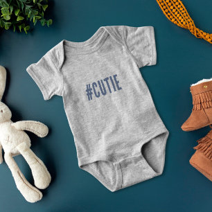 Cutie Wordart Baby Bodysuit
