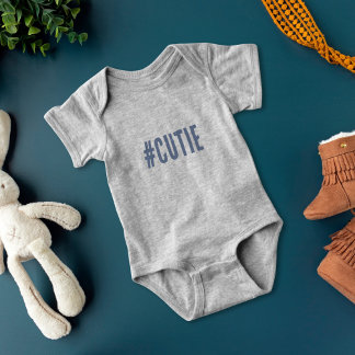 Cutie Wordart Baby Bodysuit