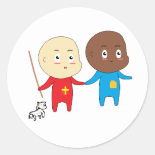 Cutieful Kids Art Babies St. Nicholas Sinterklaas Classic Round Sticker