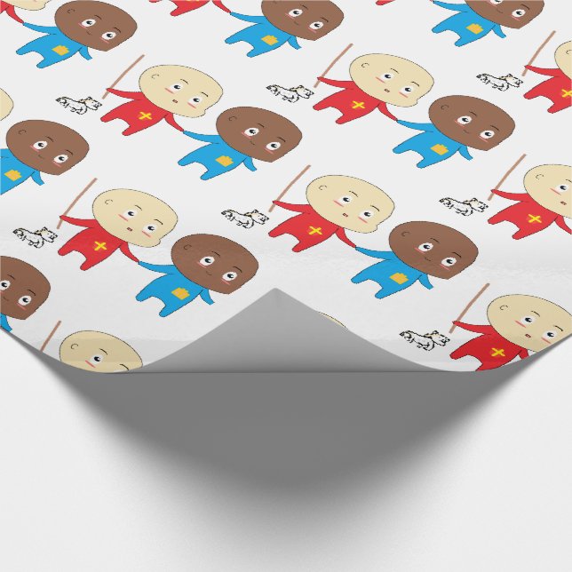Cutieful Kids Art Babies St. Nicholas Sinterklaas Wrapping Paper (Corner)