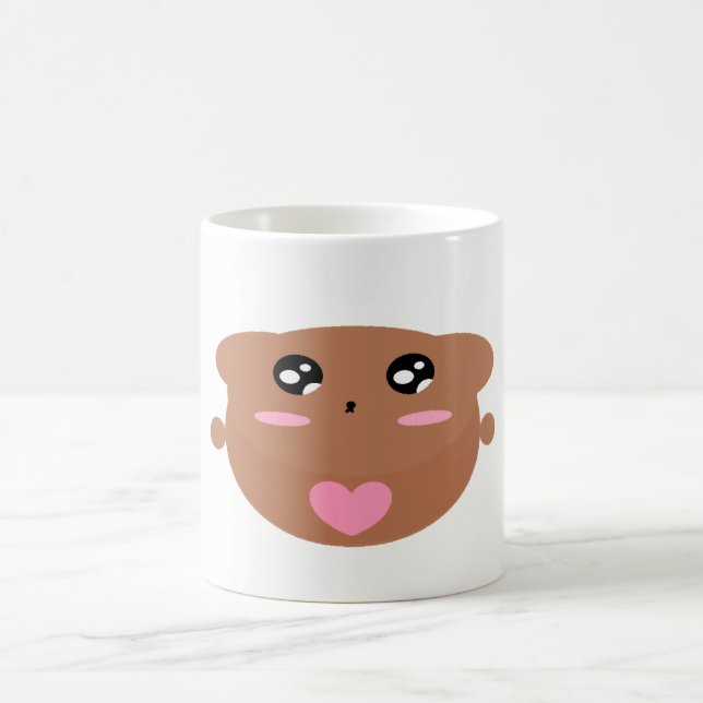 Cutieful Kids Art Design Cute Teddy Bear In Love Coffee Mug (Center)