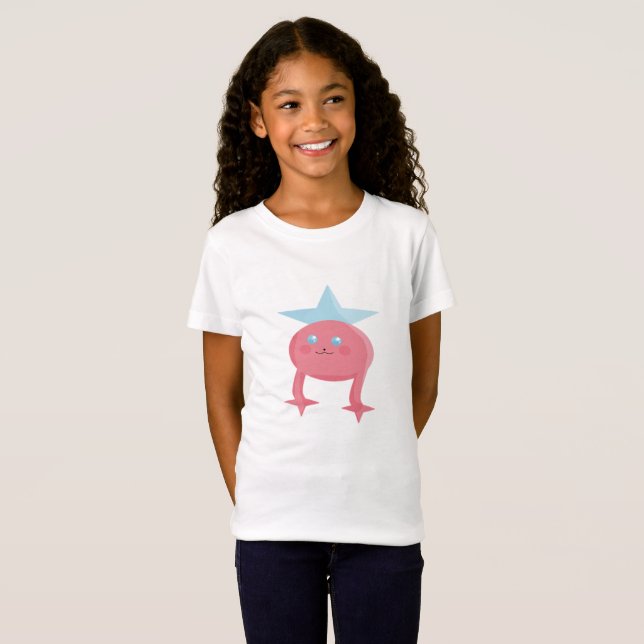 Cutieful Kids Art Design Fairy Pink Blue T-Shirt (Front Full)