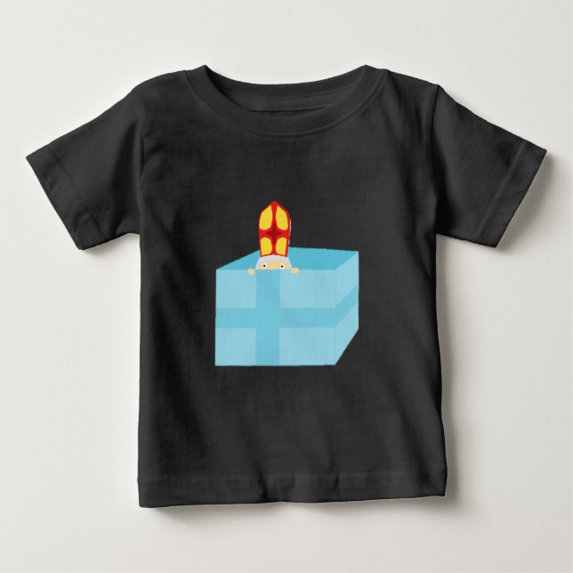 Cutieful Kids Art Funny St. Nicholas Sinterklaas Baby T-Shirt (Front)