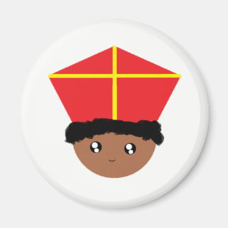 Cutieful Kids Art St. Nicholas Mitre Zwarte Piet Magnet
