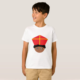 Cutieful Kids Art St. Nicholas Mitre Zwarte Piet T-Shirt