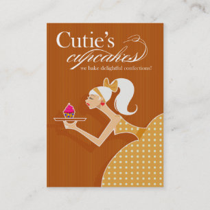 Cutie's Cupcakes - Confections Desserts Pastries Business Card