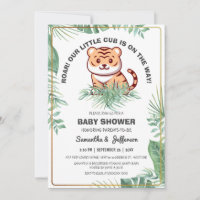 Cuties Greenery Tropical Forest Tiger Baby Shower