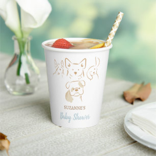 Cutie's puppy Baby Shower Paper Cups