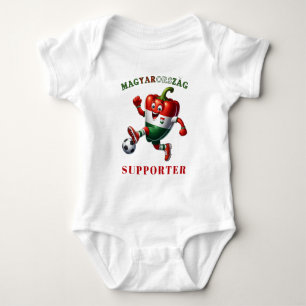 Cutiest Hungary Team Soccer Action Sports Paprika Baby Bodysuit