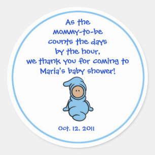 Cutietoots Baby Shower Party Favour Sticker