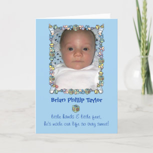 Cutietoots Birth Announcement - Baby boy