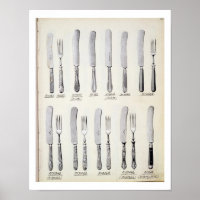 Cutlery designs, from a trade catalogue of domesti