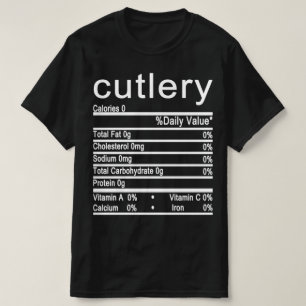 cutlery Nutrition Facts label T-Shirt