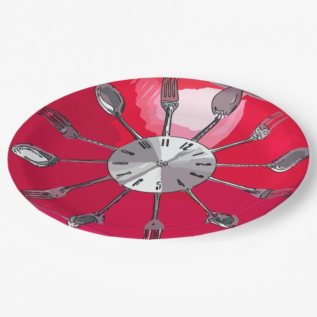 Cutlery O'clock 2. Paper Plate (Angled)