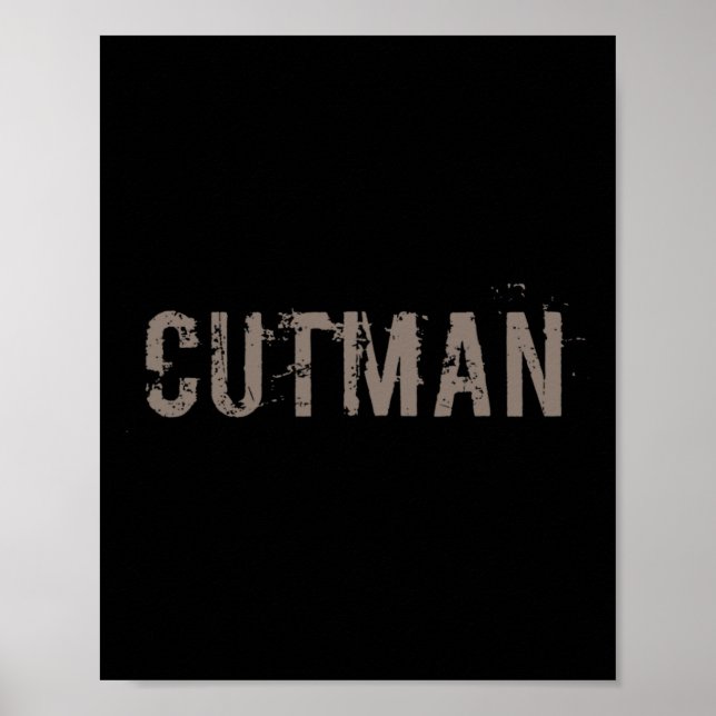 Cutman Tee For Funny Boxer Cutman Sign  (Front)